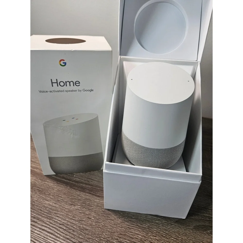 Google Home Smart Voice Activated Speaker White Slate GA3A00417A14